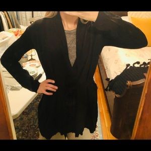 Zara Knit Open Front Cardigan with tie